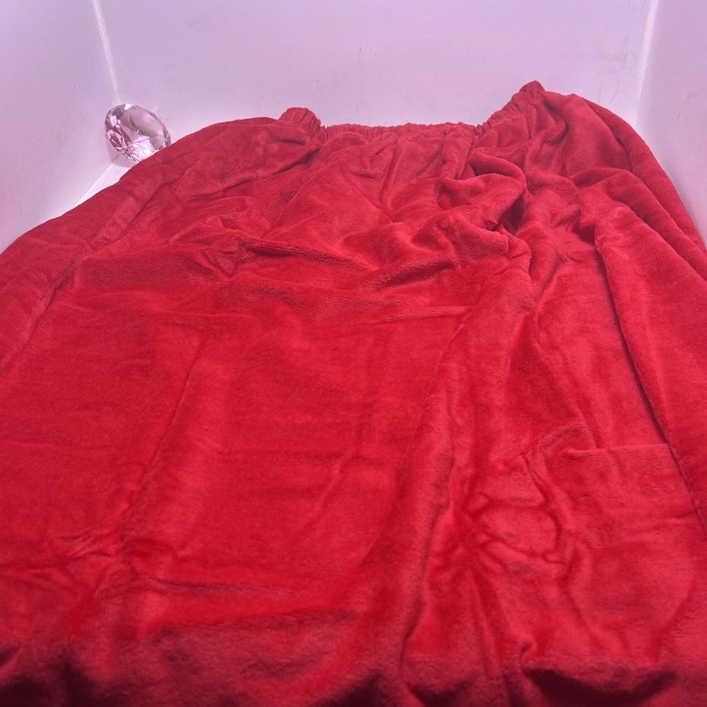 sauna pareo/ bath wrap approximately 30 inches long red
